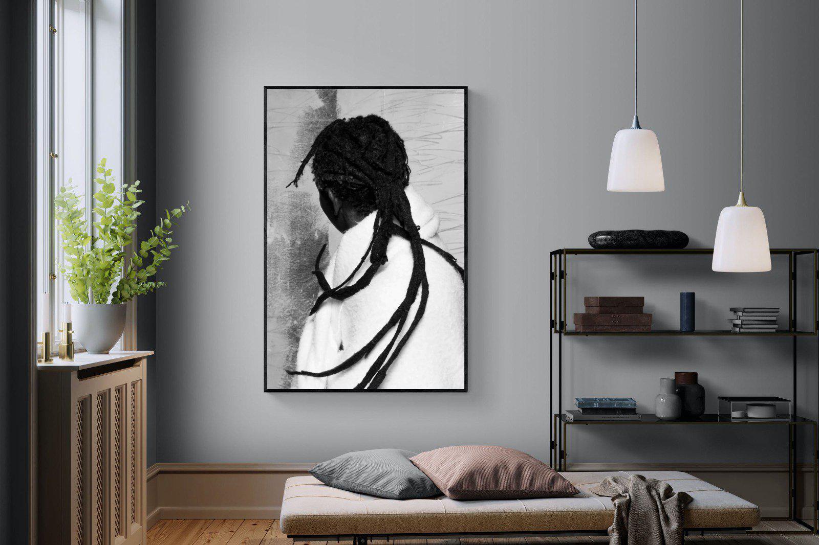Robed Artist-Wall_Art-120 x 180cm-Mounted Canvas-Black-Pixalot