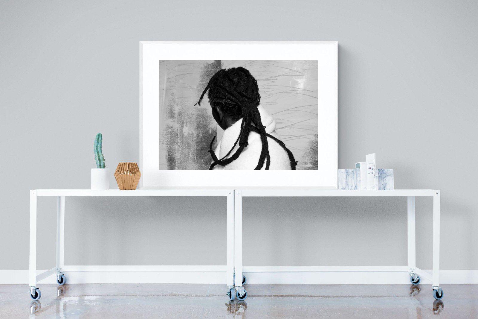 Robed Artist-Wall_Art-120 x 90cm-Framed Print-White-Pixalot