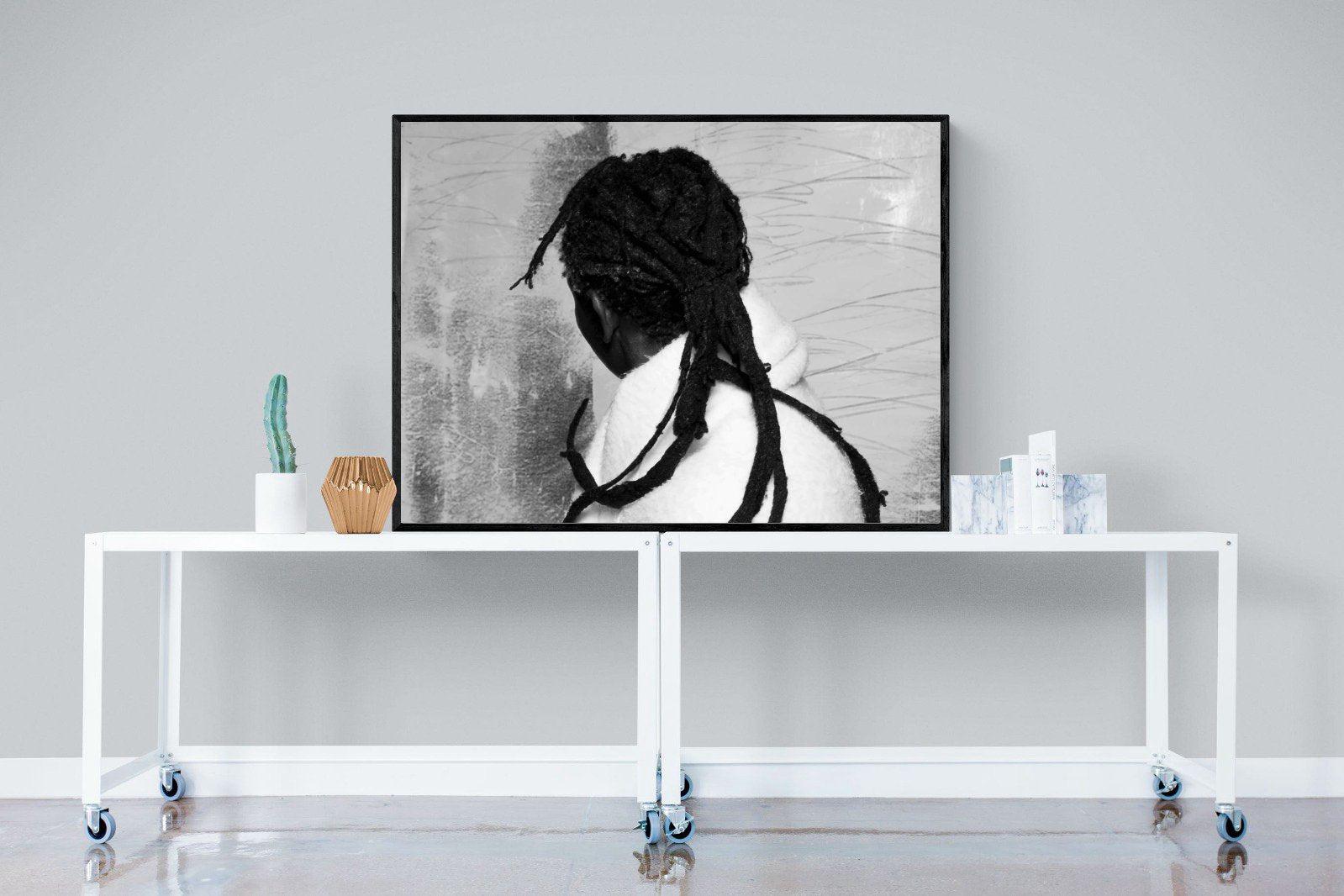 Robed Artist-Wall_Art-120 x 90cm-Mounted Canvas-Black-Pixalot