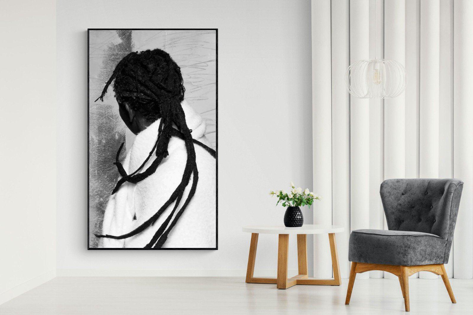Robed Artist-Wall_Art-130 x 220cm-Mounted Canvas-Black-Pixalot