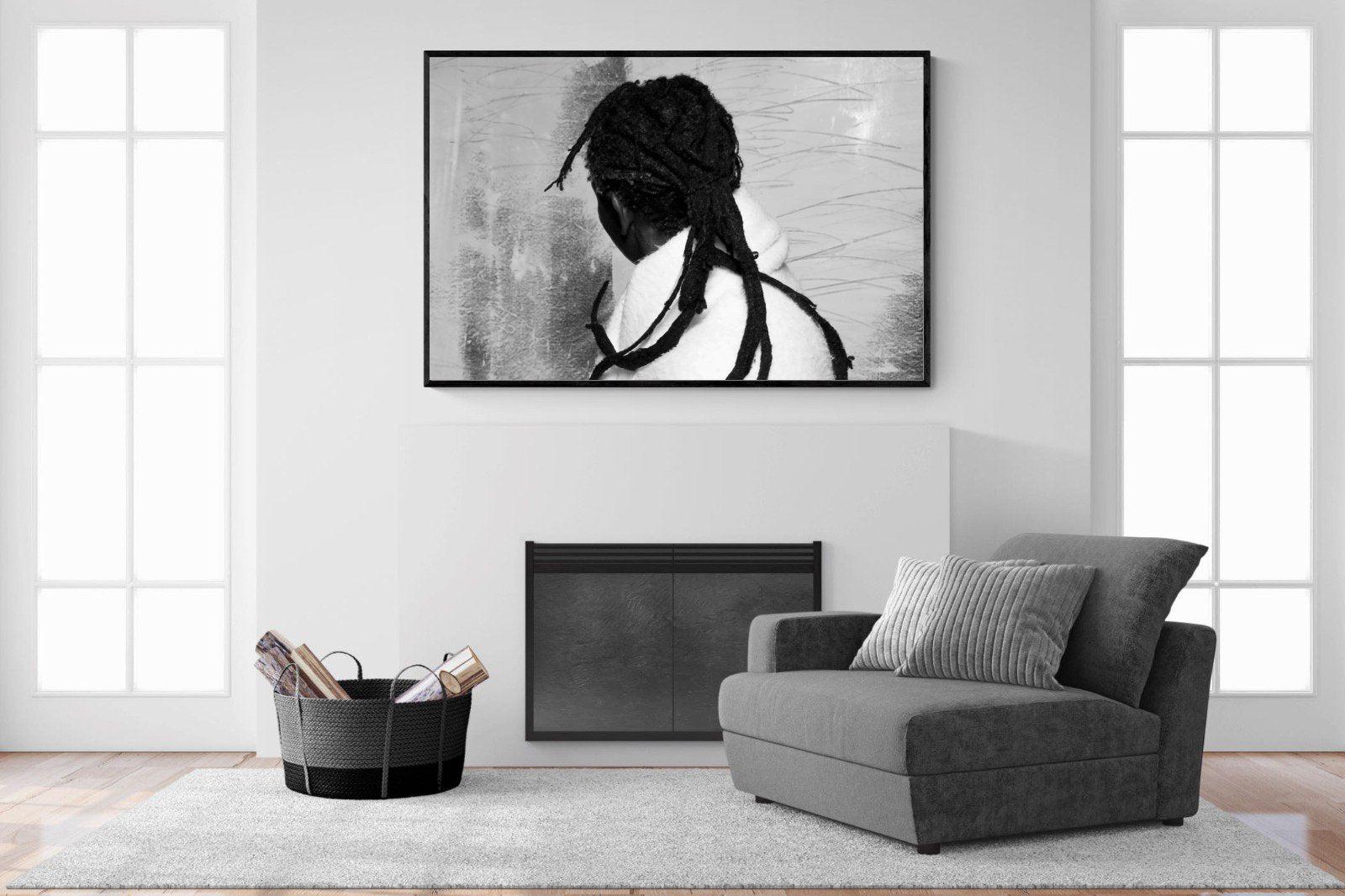 Robed Artist-Wall_Art-150 x 100cm-Mounted Canvas-Black-Pixalot