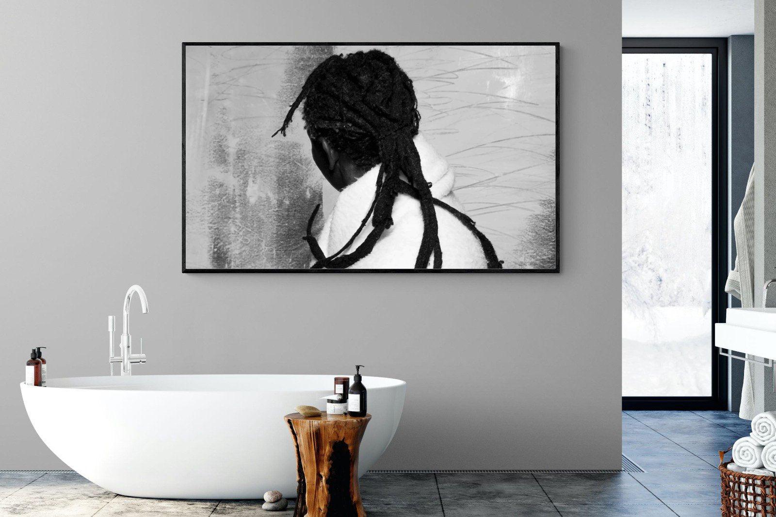 Robed Artist-Wall_Art-180 x 110cm-Mounted Canvas-Black-Pixalot