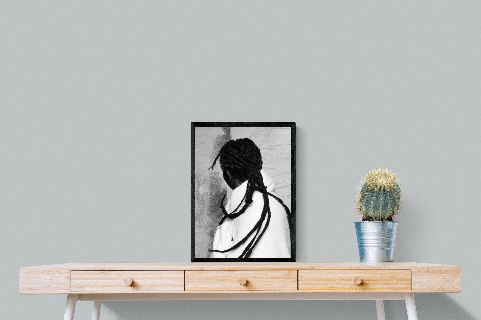 Robed Artist-Wall_Art-45 x 60cm-Mounted Canvas-Black-Pixalot