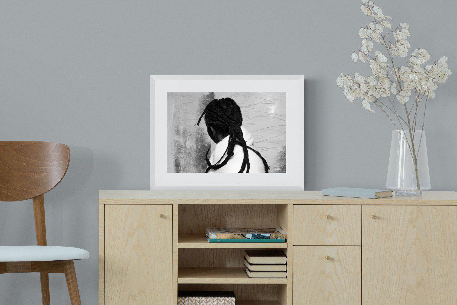 Robed Artist-Wall_Art-60 x 45cm-Framed Print-White-Pixalot