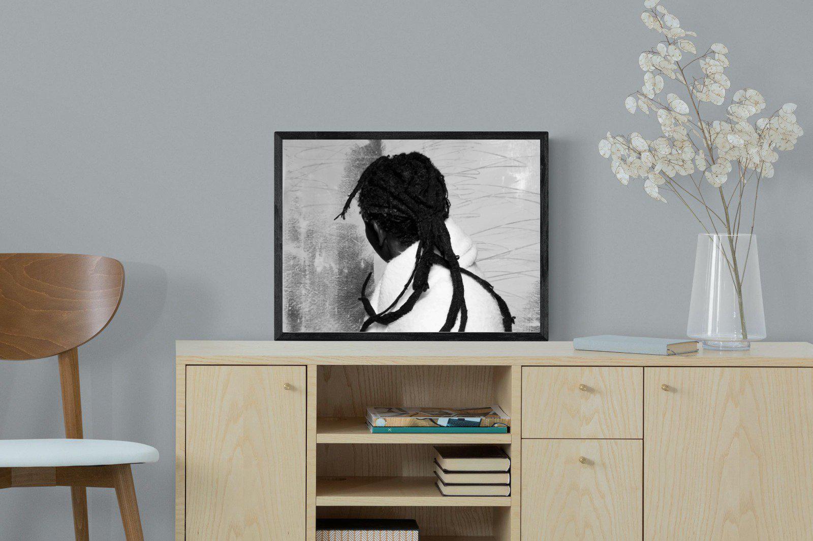Robed Artist-Wall_Art-60 x 45cm-Mounted Canvas-Black-Pixalot