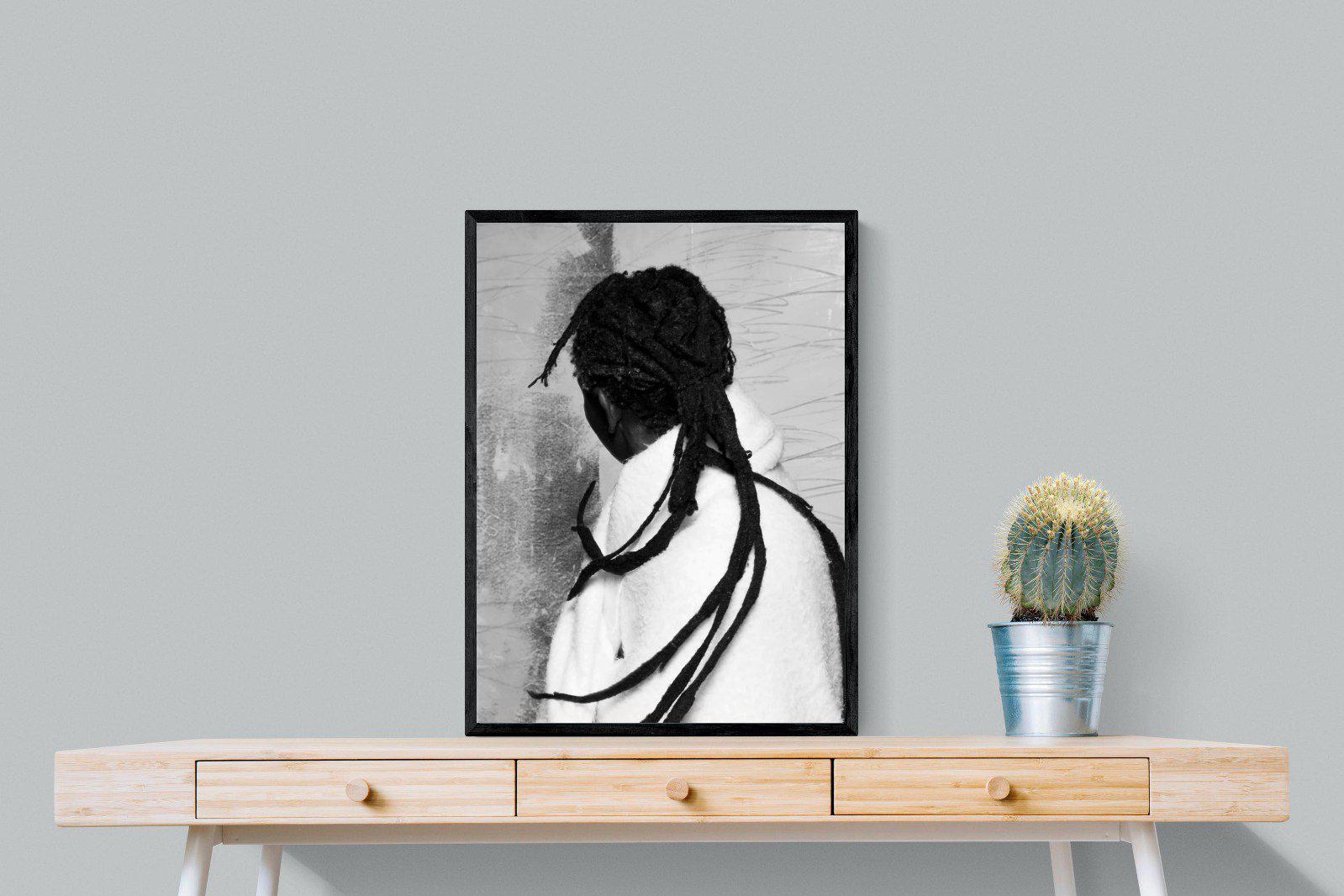 Robed Artist-Wall_Art-60 x 80cm-Mounted Canvas-Black-Pixalot