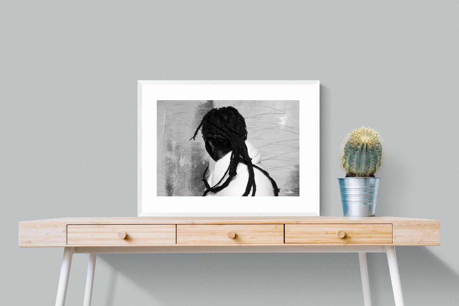 Robed Artist-Wall_Art-80 x 60cm-Framed Print-White-Pixalot