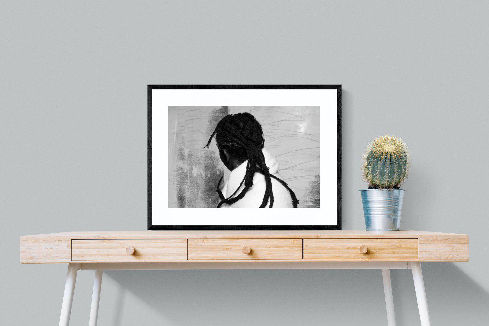 Robed Artist-Wall_Art-80 x 60cm-Framed Print-Black-Pixalot