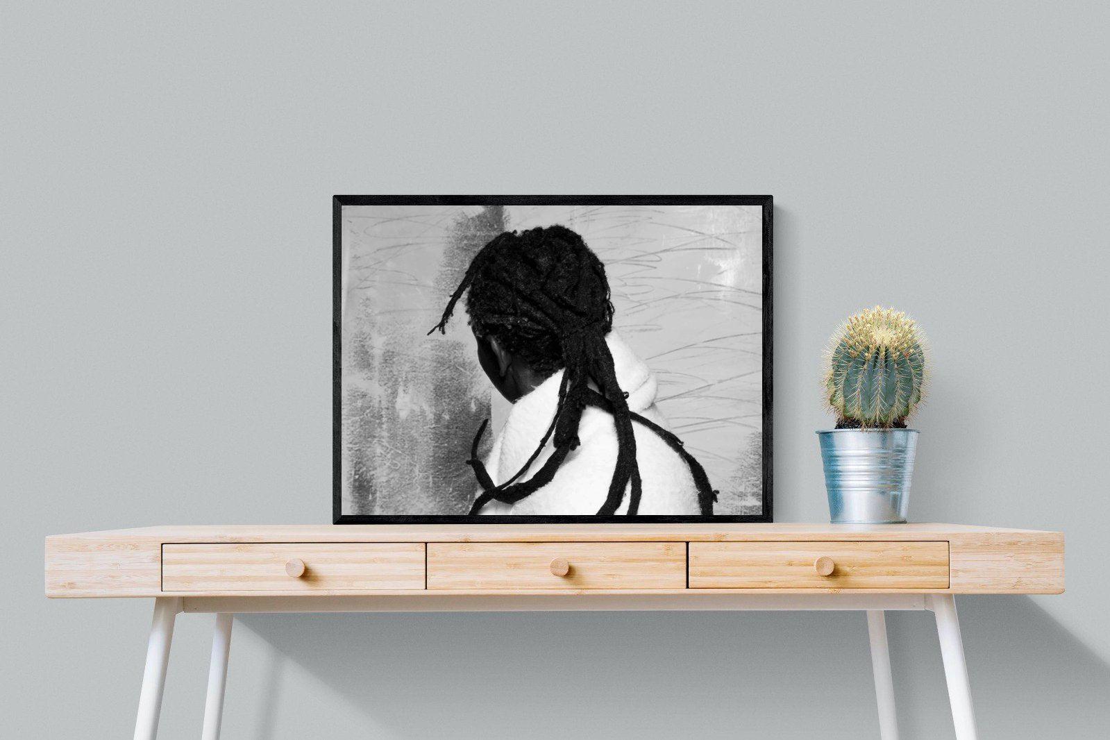 Robed Artist-Wall_Art-80 x 60cm-Mounted Canvas-Black-Pixalot
