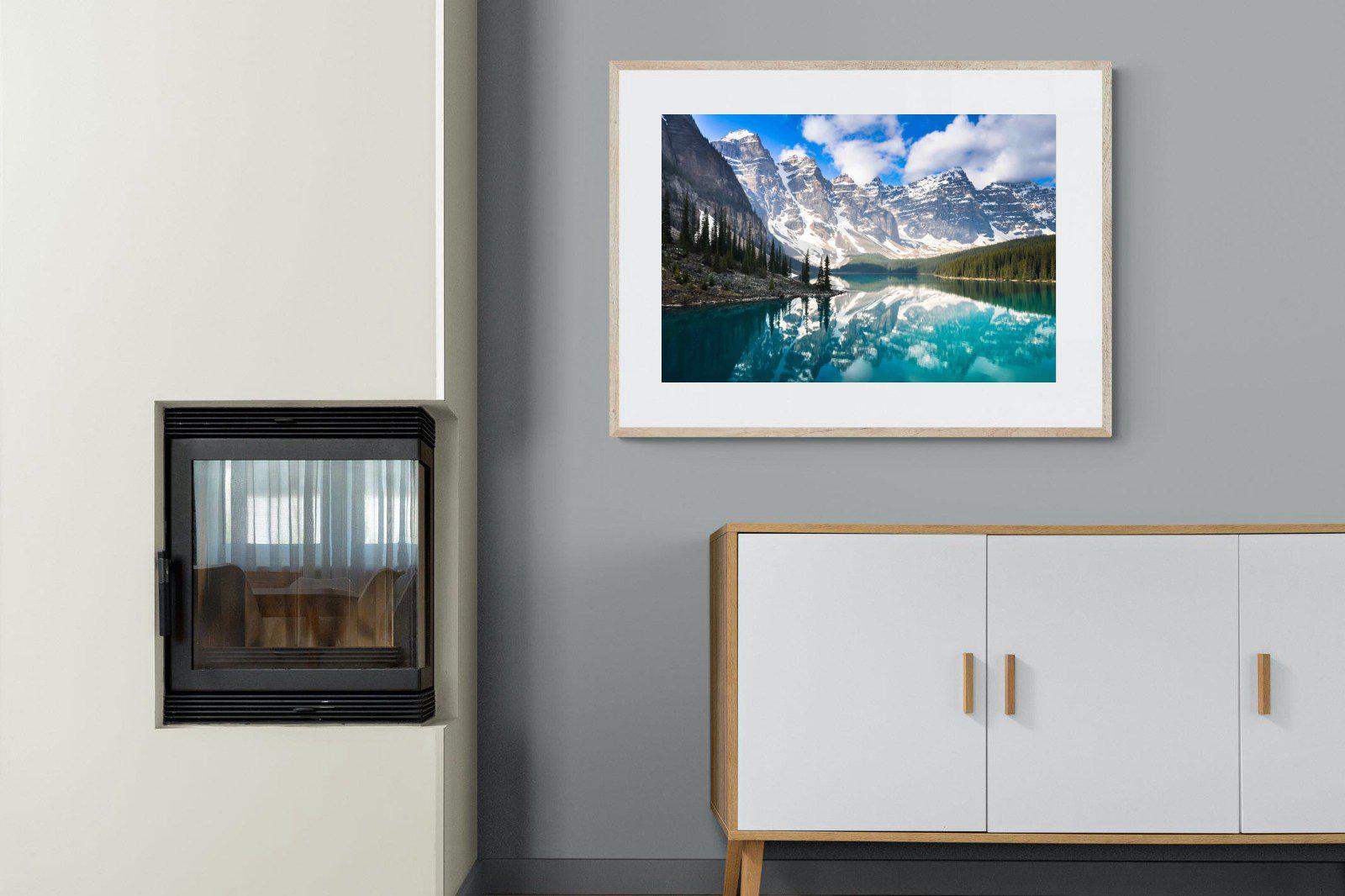 Rocky Mountains-Wall_Art-100 x 75cm-Framed Print-Wood-Pixalot