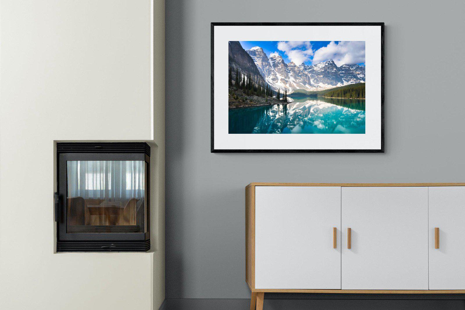 Rocky Mountains-Wall_Art-100 x 75cm-Framed Print-Black-Pixalot