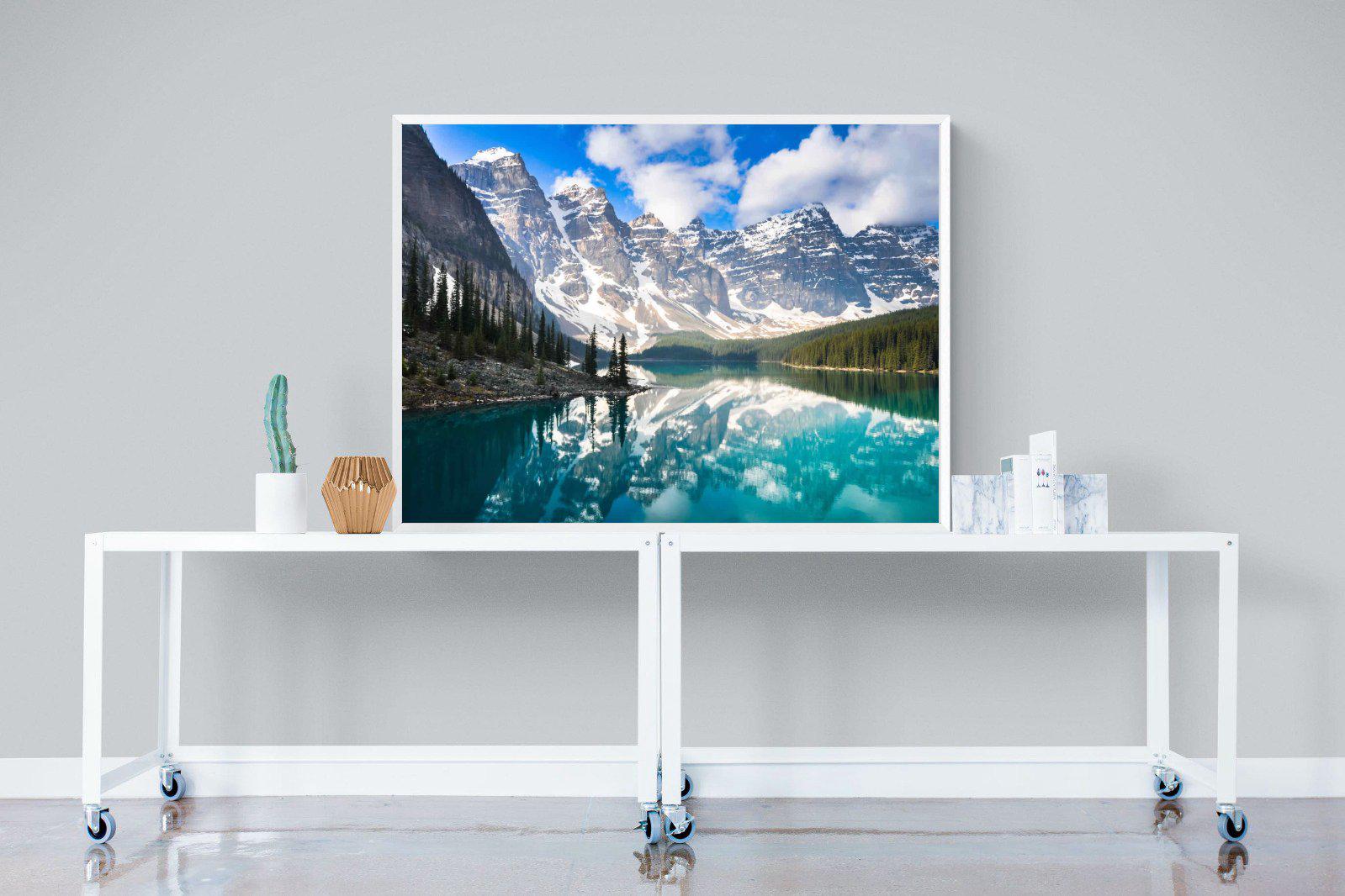 Rocky Mountains-Wall_Art-120 x 90cm-Mounted Canvas-White-Pixalot