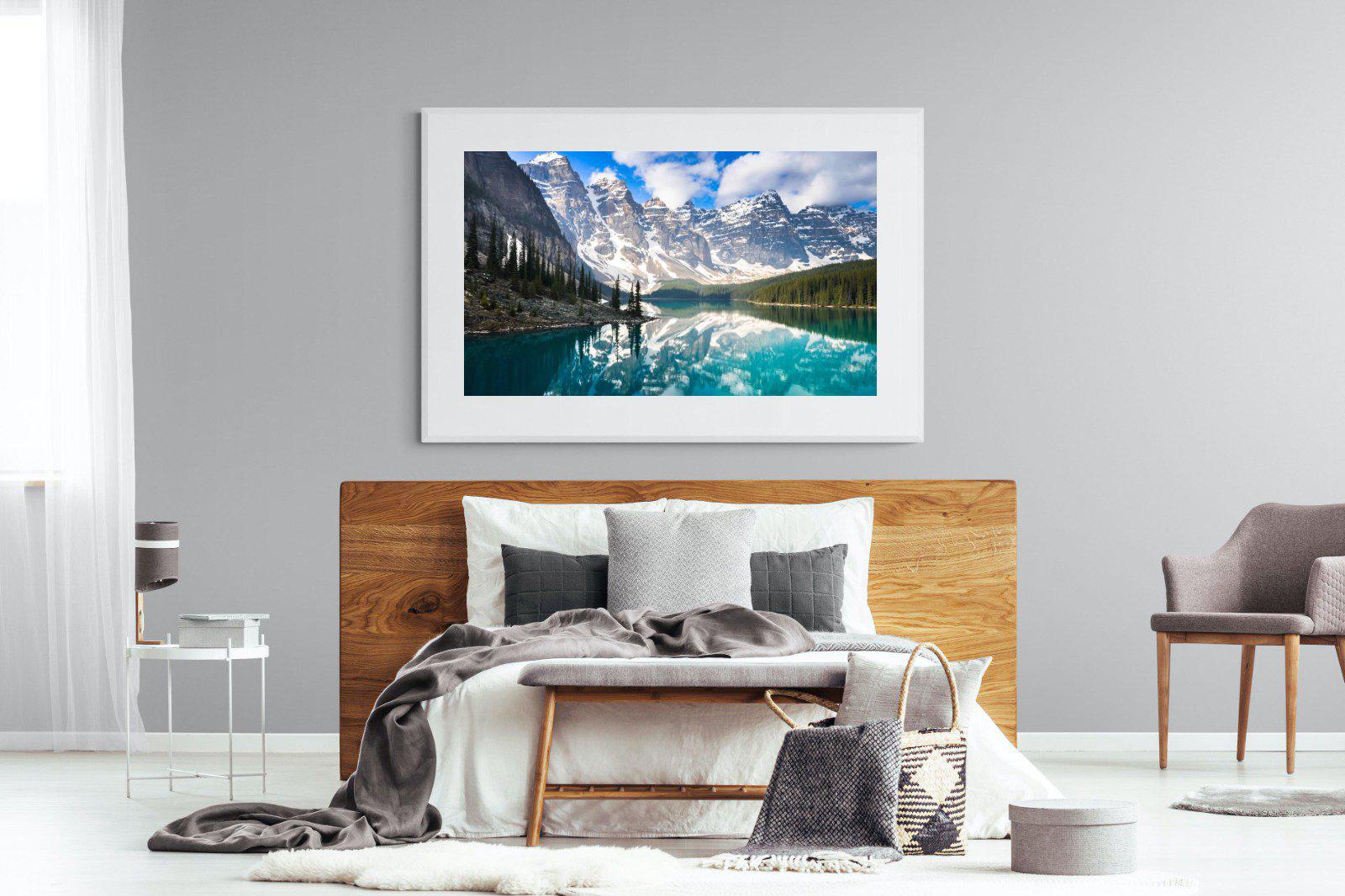 Rocky Mountains-Wall_Art-150 x 100cm-Framed Print-White-Pixalot