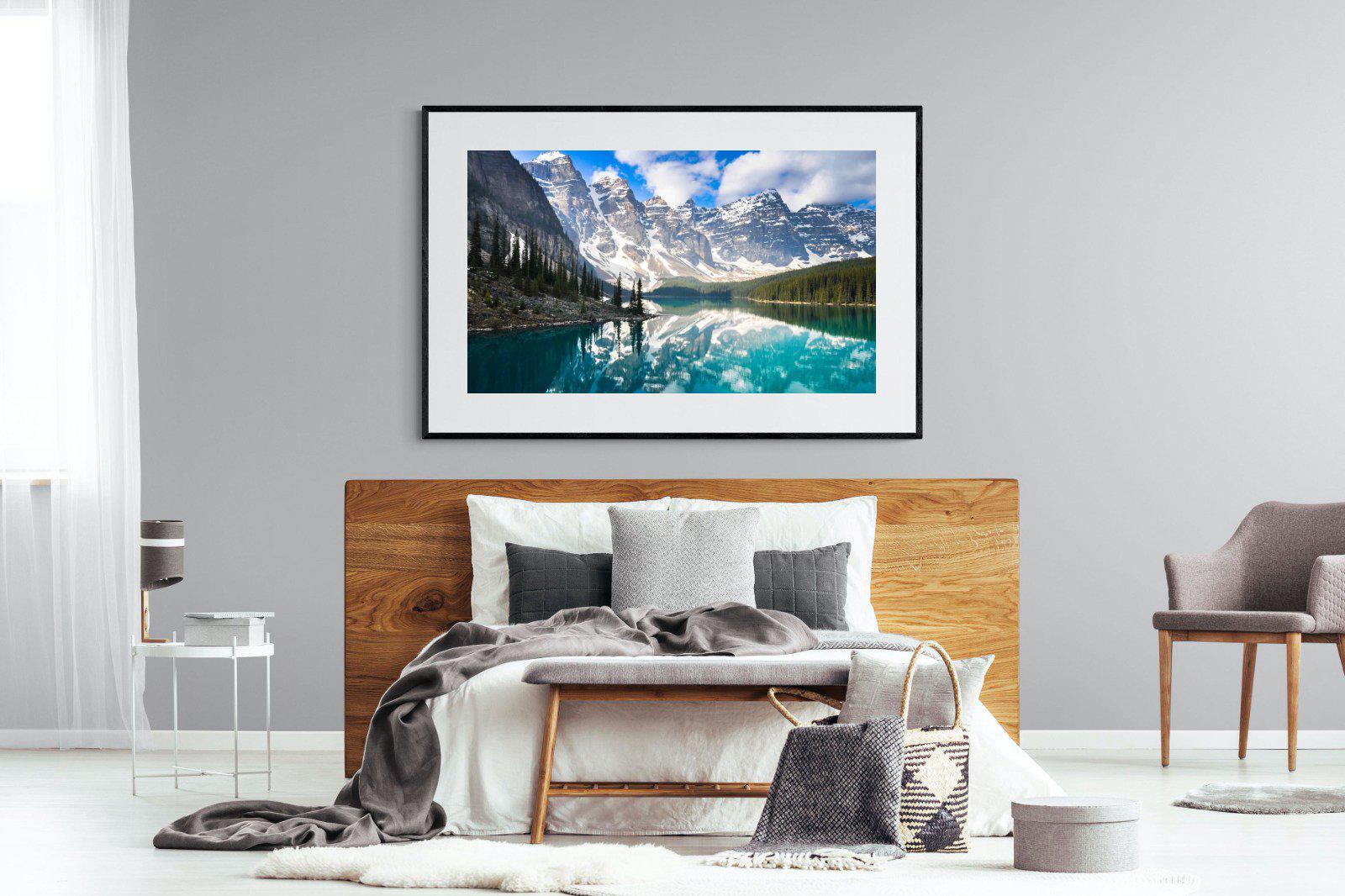 Rocky Mountains-Wall_Art-150 x 100cm-Framed Print-Black-Pixalot