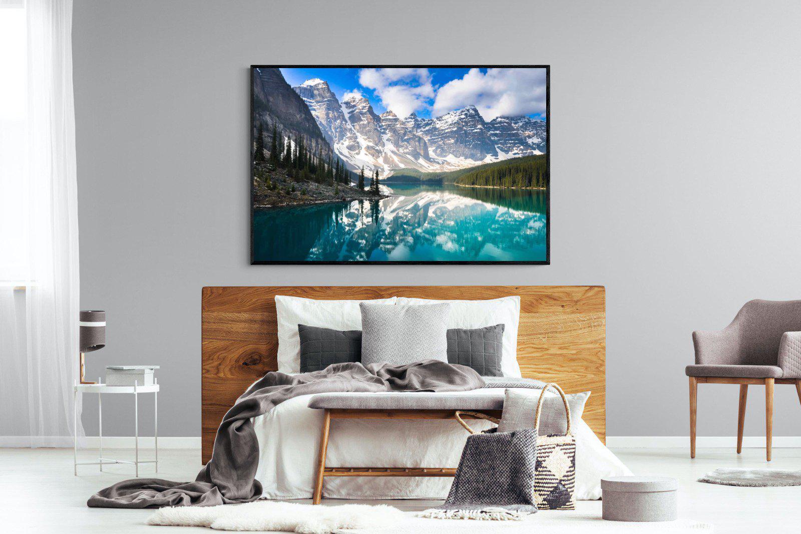 Rocky Mountains-Wall_Art-150 x 100cm-Mounted Canvas-Black-Pixalot
