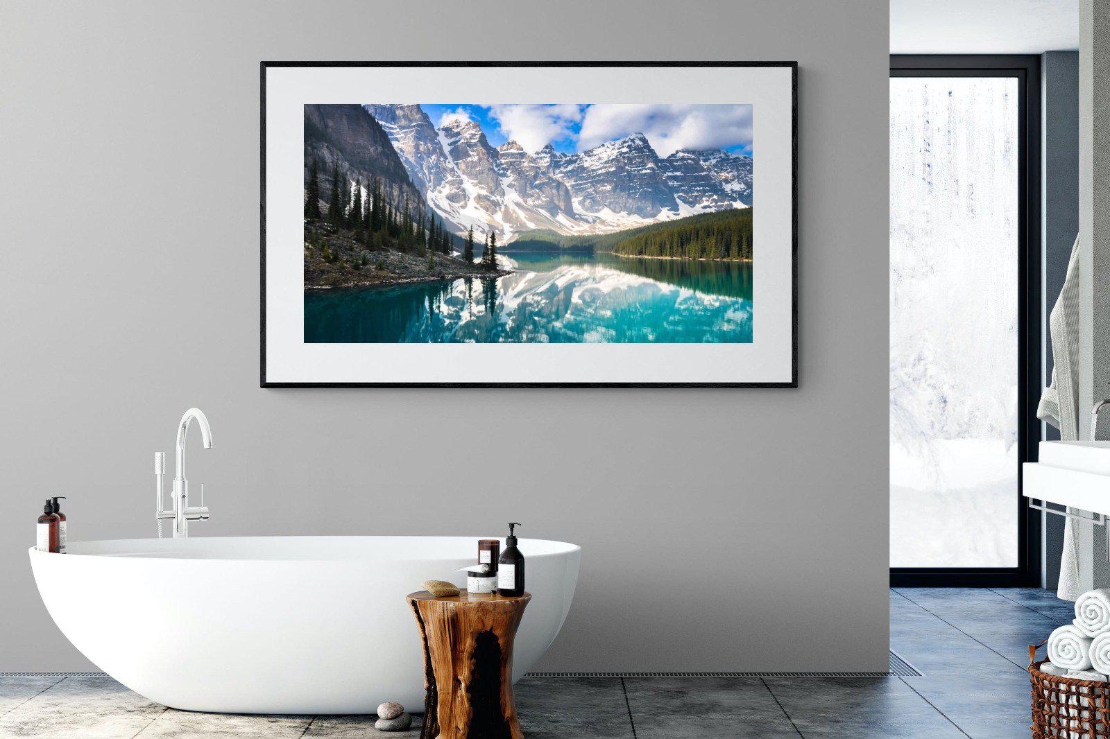 Rocky Mountains-Wall_Art-180 x 110cm-Framed Print-Black-Pixalot