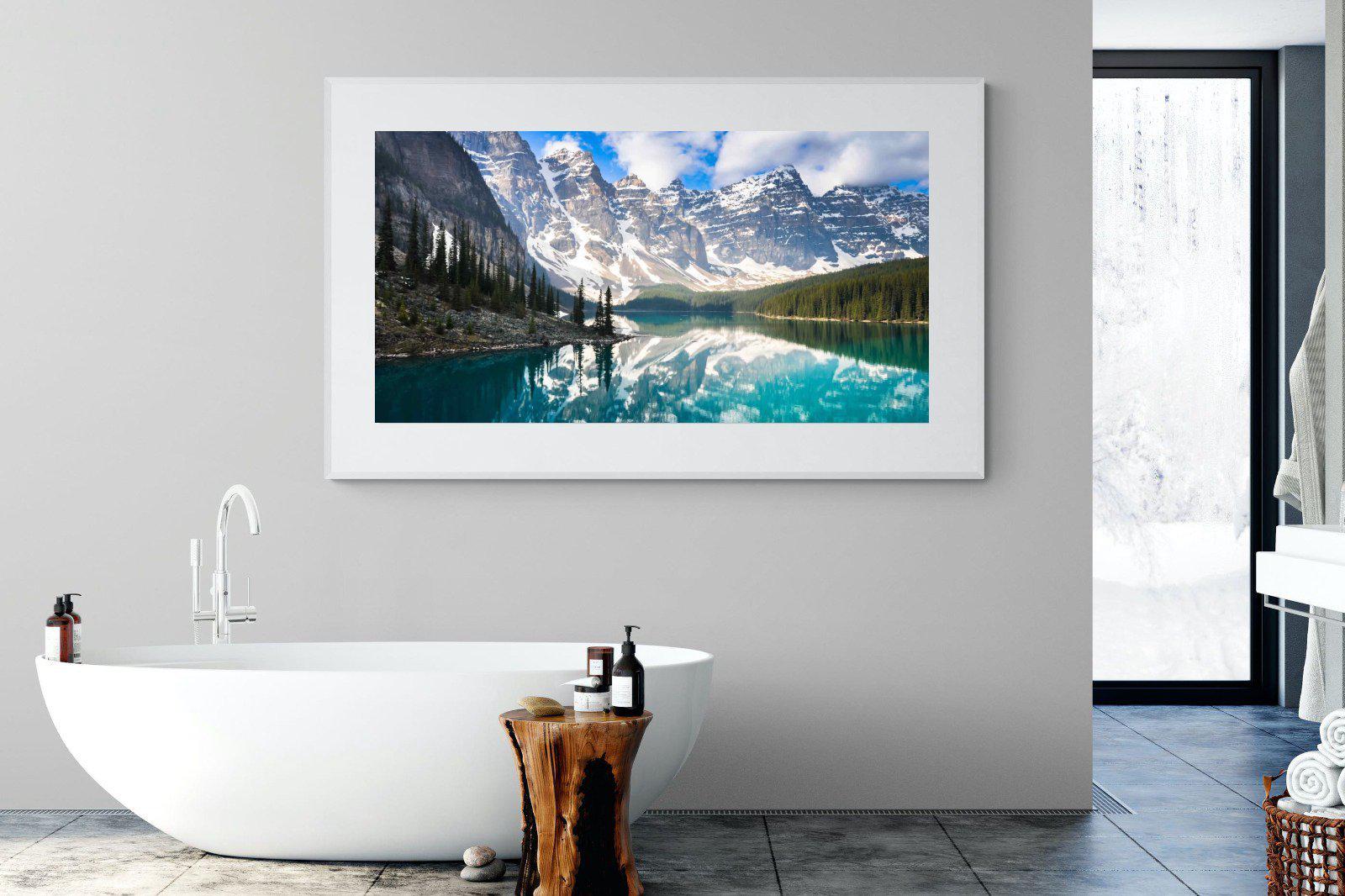 Rocky Mountains-Wall_Art-180 x 110cm-Framed Print-White-Pixalot
