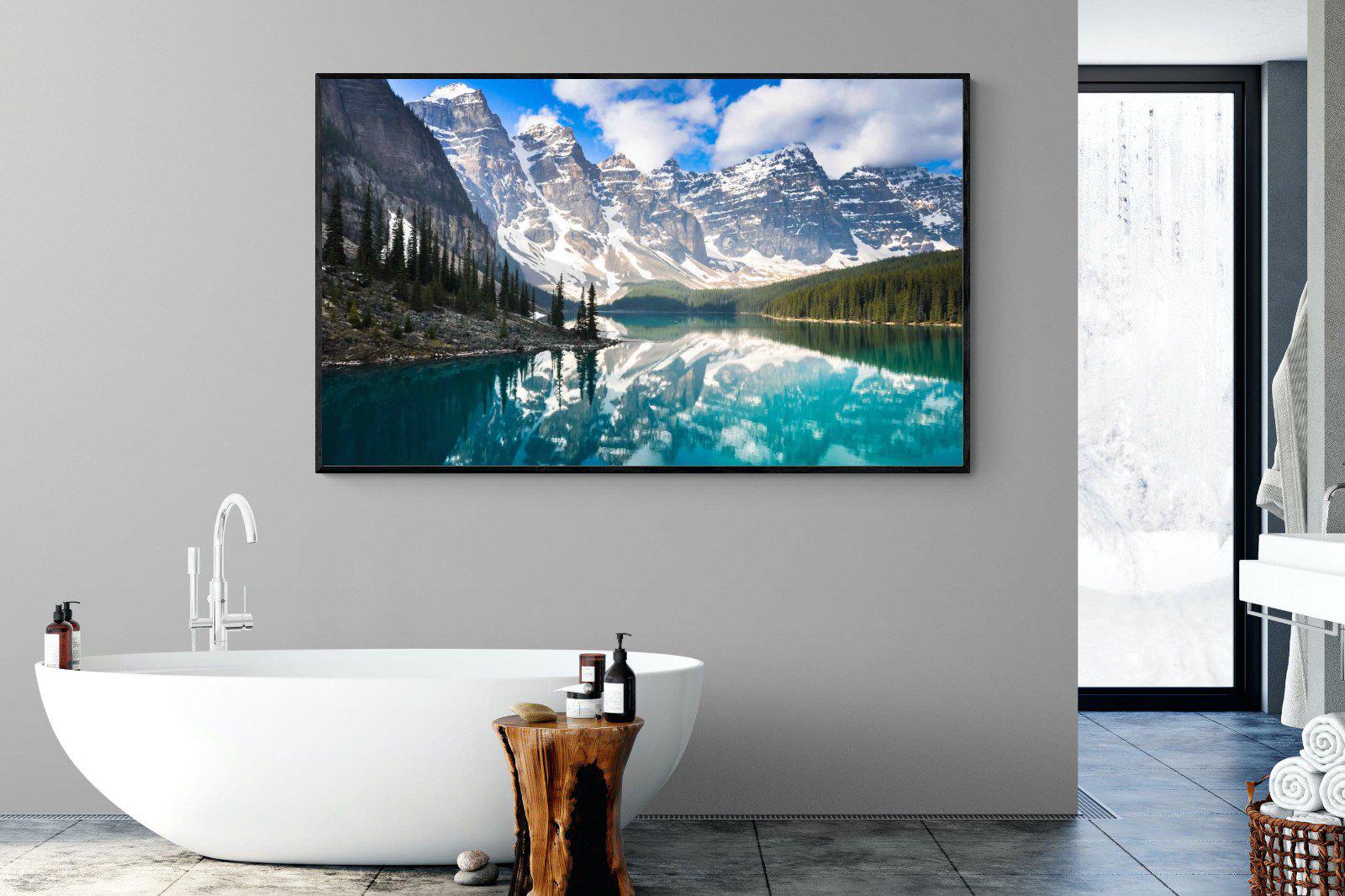 Rocky Mountains-Wall_Art-180 x 110cm-Mounted Canvas-Black-Pixalot