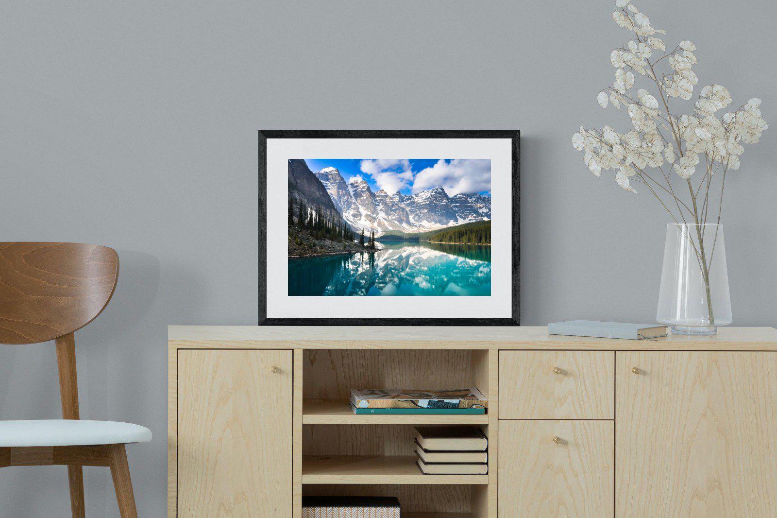 Rocky Mountains-Wall_Art-60 x 45cm-Framed Print-Black-Pixalot