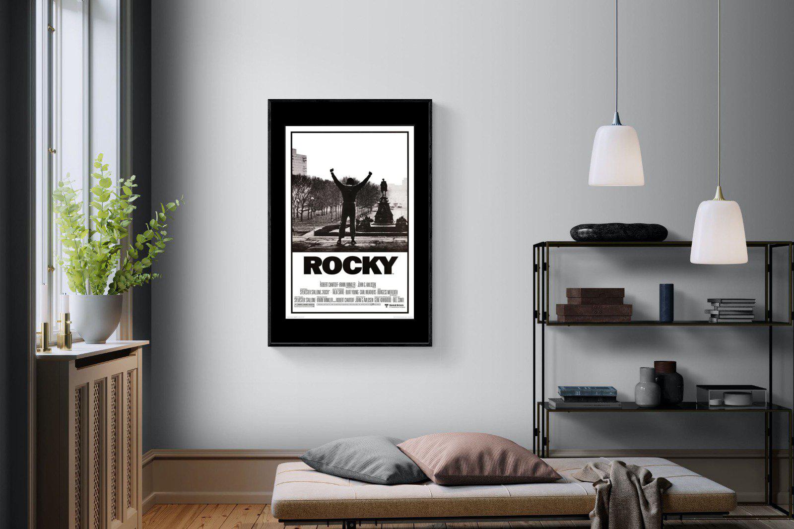 Rocky-Wall_Art-100 x 150cm-Mounted Canvas-Black-Pixalot