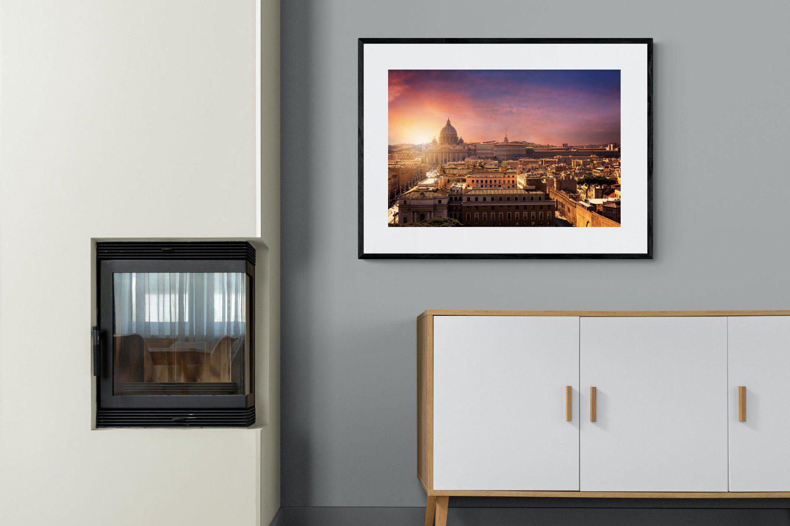 Rome-Wall_Art-100 x 75cm-Framed Print-Black-Pixalot