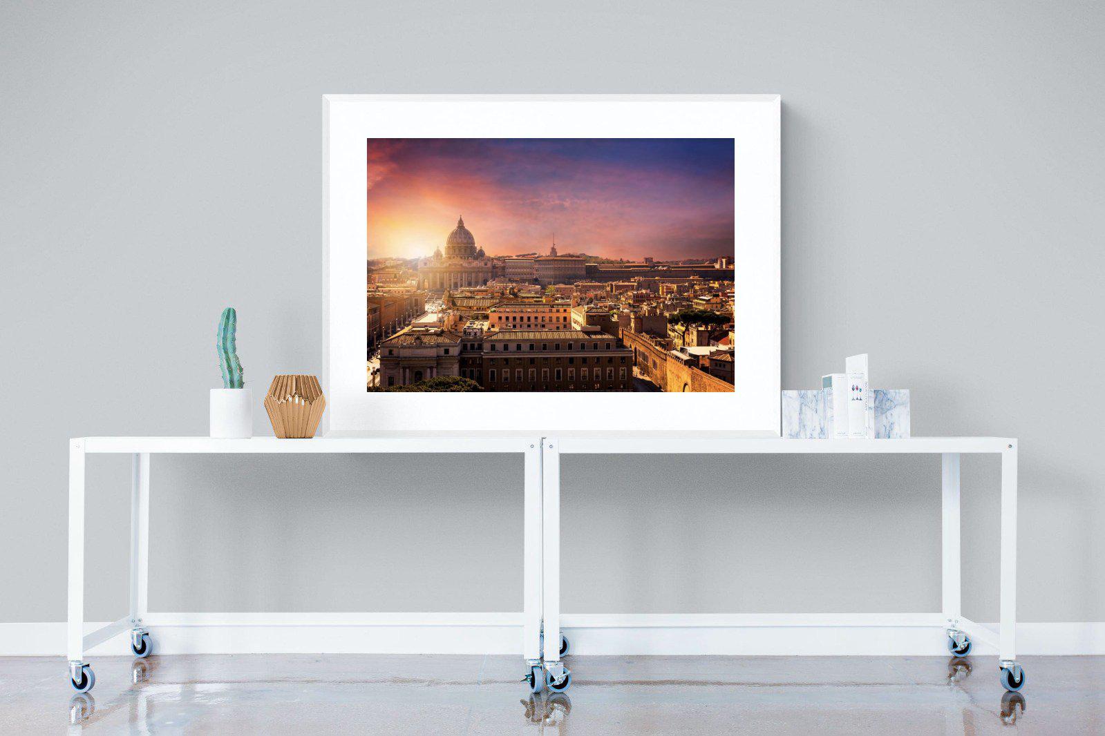 Rome-Wall_Art-120 x 90cm-Framed Print-White-Pixalot