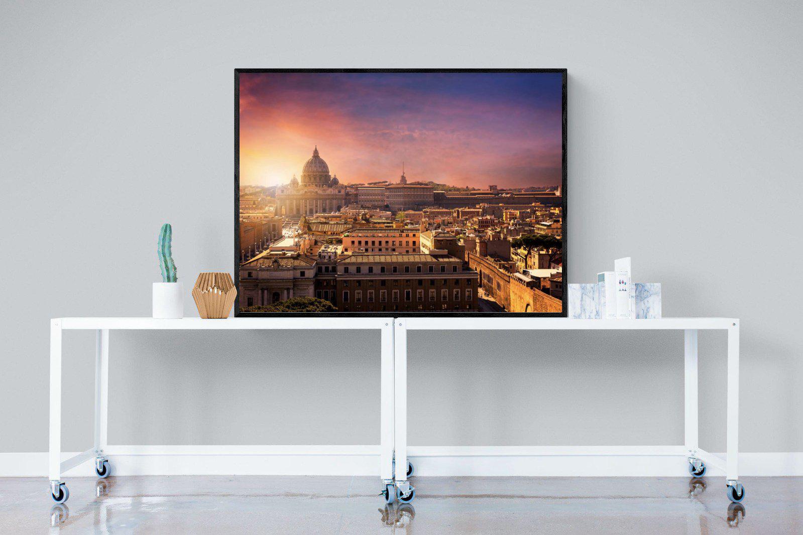 Rome-Wall_Art-120 x 90cm-Mounted Canvas-Black-Pixalot