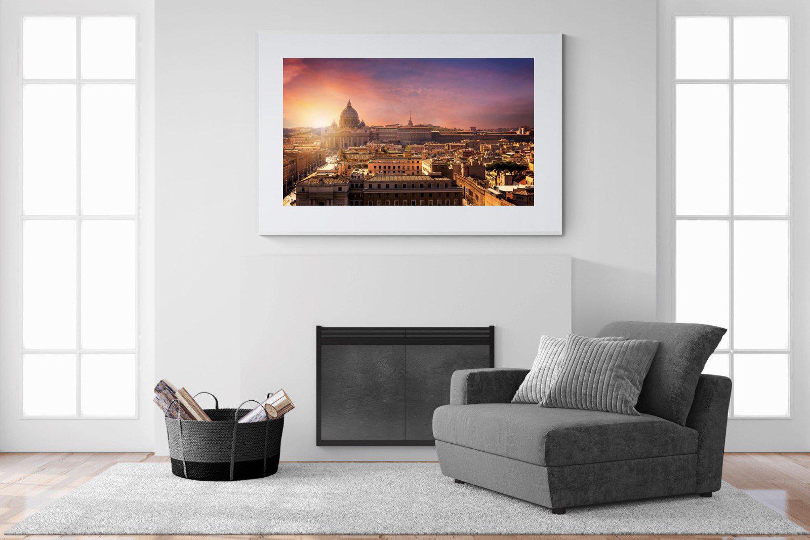 Rome-Wall_Art-150 x 100cm-Framed Print-White-Pixalot