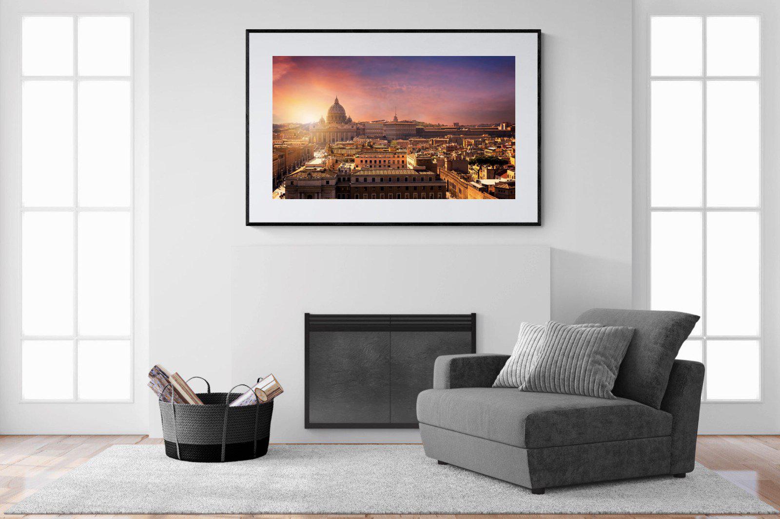 Rome-Wall_Art-150 x 100cm-Framed Print-Black-Pixalot