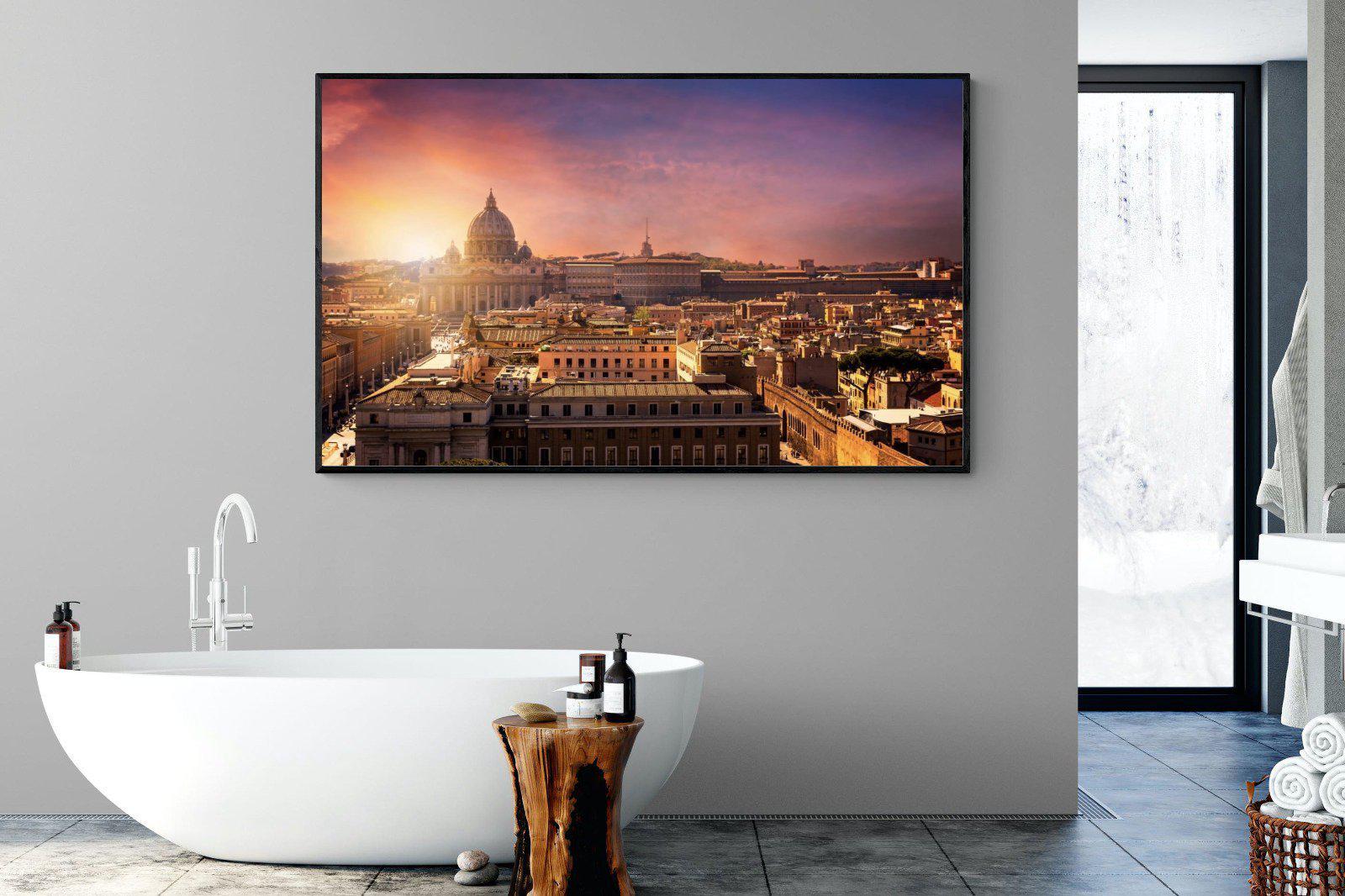Rome-Wall_Art-180 x 110cm-Mounted Canvas-Black-Pixalot