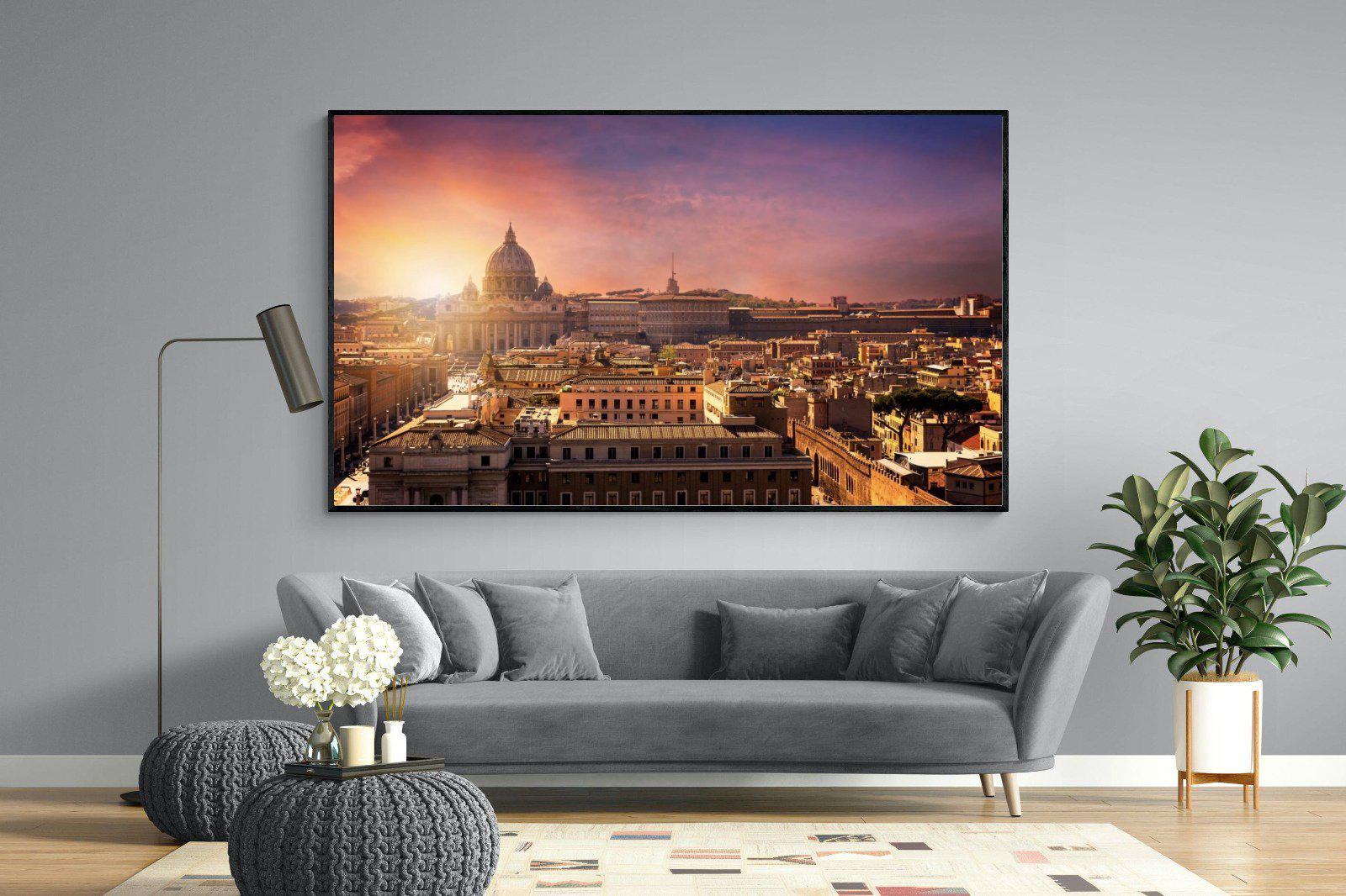Rome-Wall_Art-220 x 130cm-Mounted Canvas-Black-Pixalot