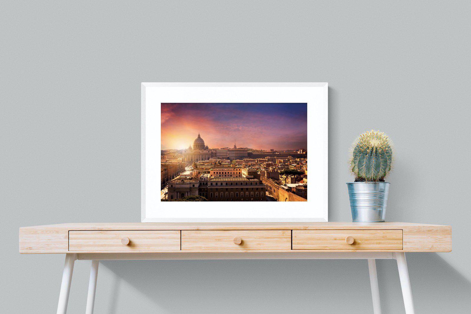 Rome-Wall_Art-80 x 60cm-Framed Print-White-Pixalot