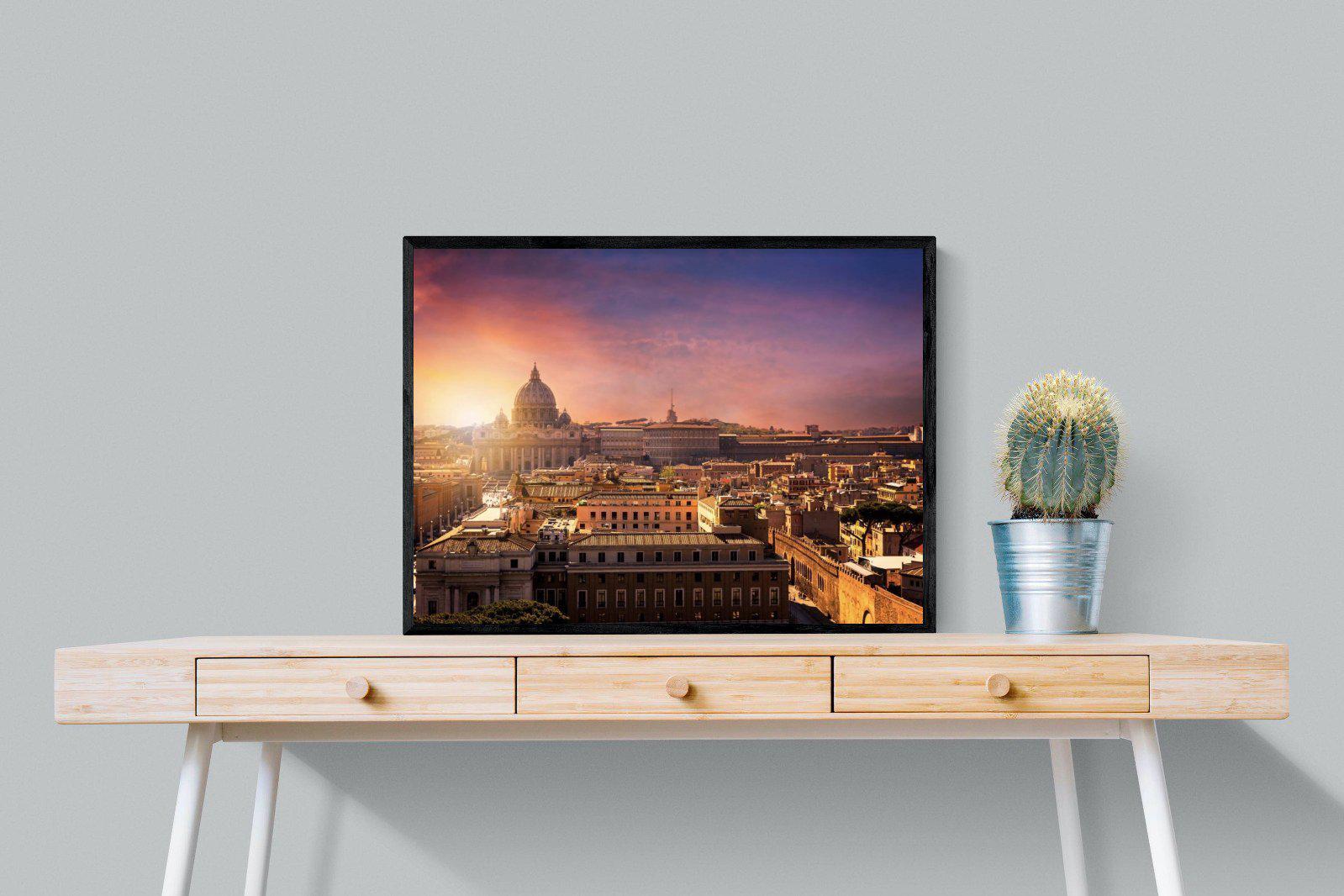 Rome-Wall_Art-80 x 60cm-Mounted Canvas-Black-Pixalot