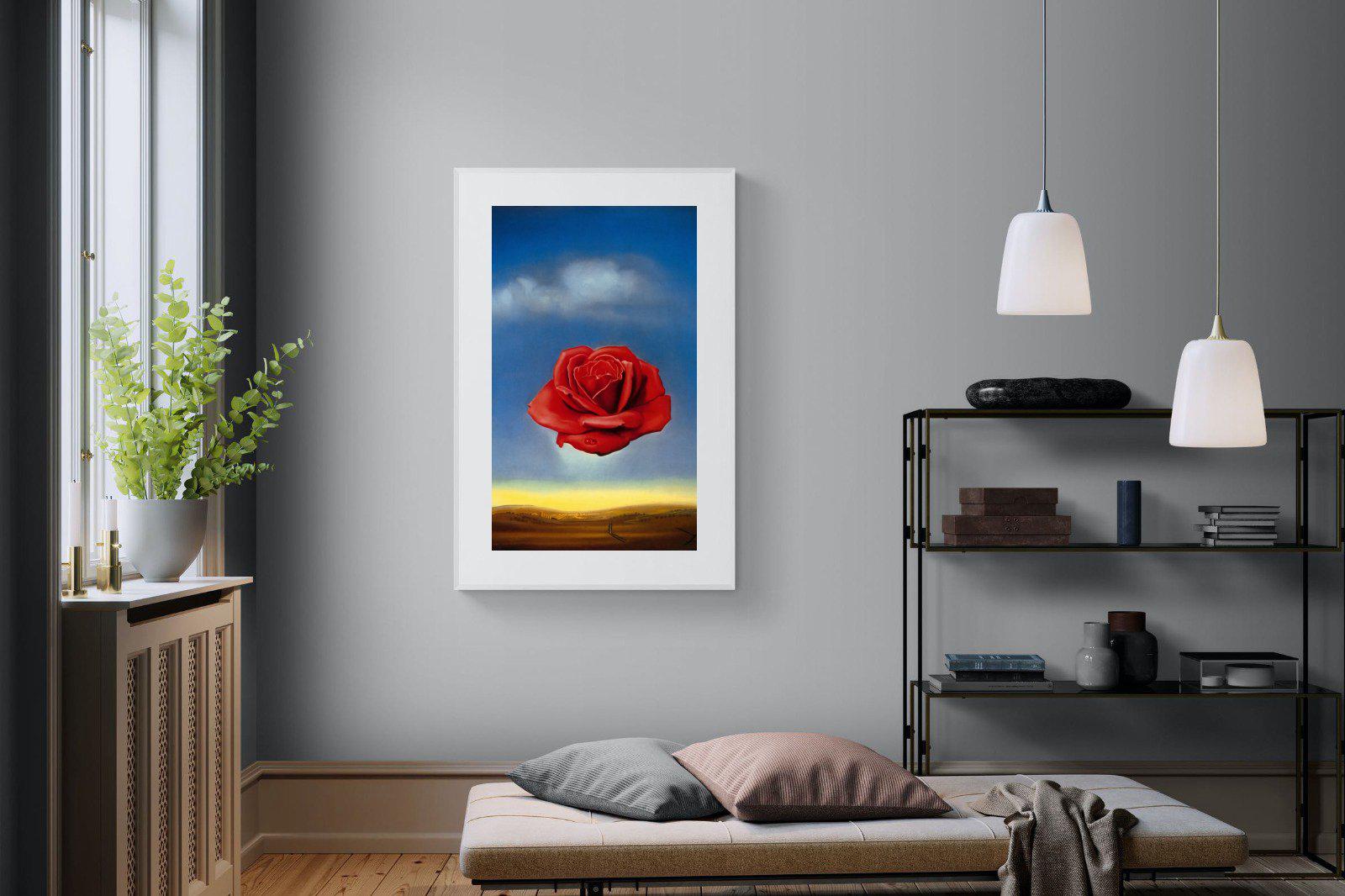 Rose Meditative-Wall_Art-100 x 150cm-Framed Print-White-Pixalot