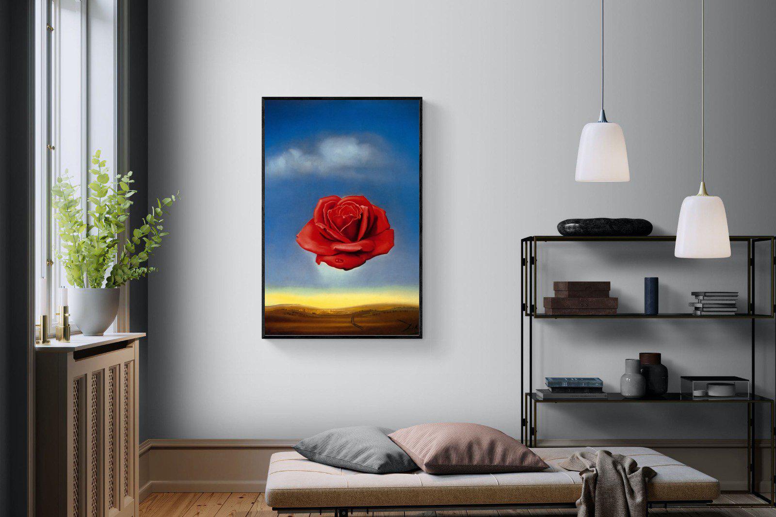 Rose Meditative-Wall_Art-100 x 150cm-Mounted Canvas-Black-Pixalot