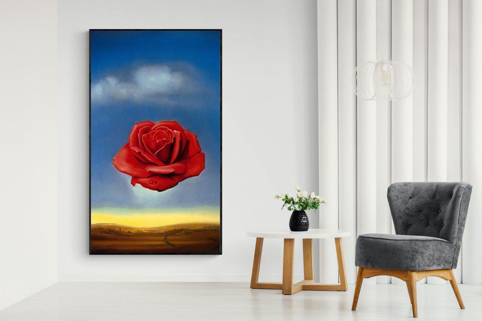 Rose Meditative-Wall_Art-130 x 220cm-Mounted Canvas-Black-Pixalot