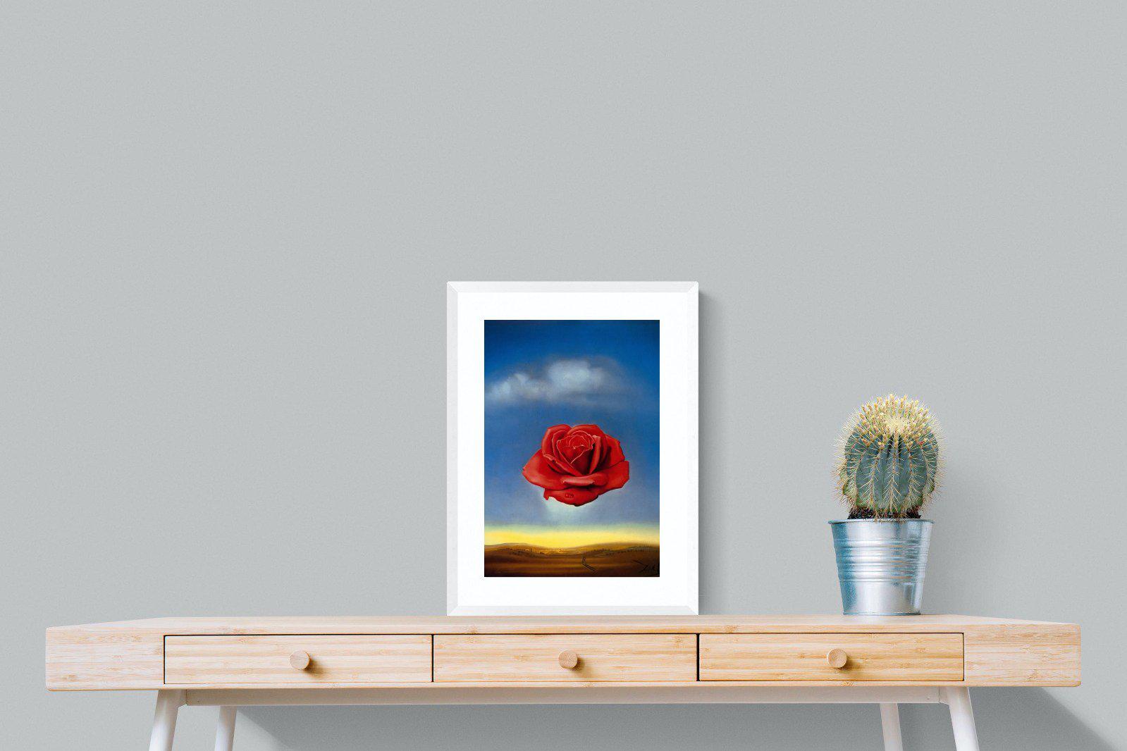 Rose Meditative-Wall_Art-45 x 60cm-Framed Print-White-Pixalot