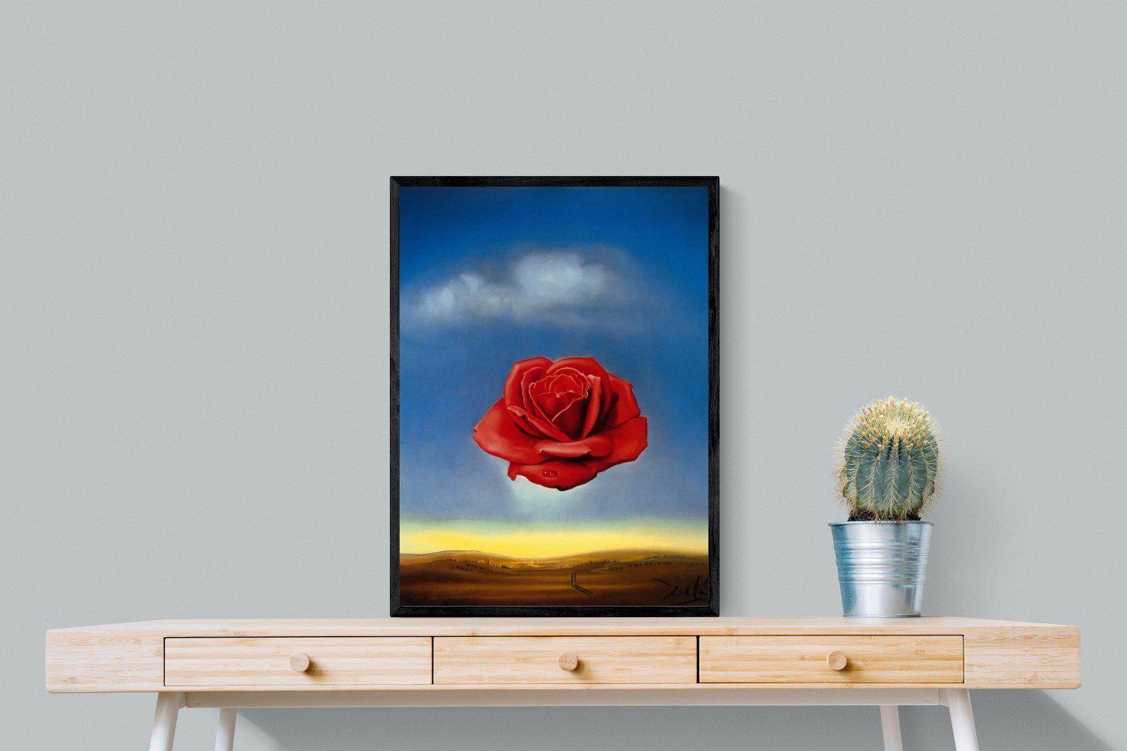 Rose Meditative-Wall_Art-60 x 80cm-Mounted Canvas-Black-Pixalot
