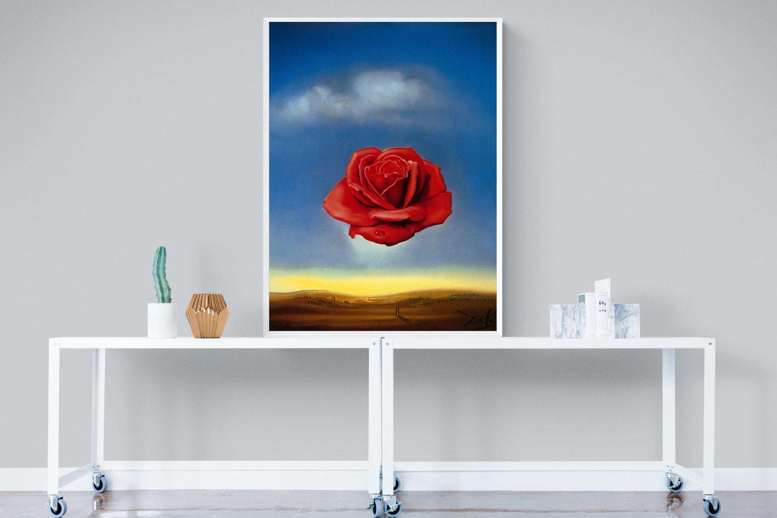 Rose Meditative-Wall_Art-90 x 120cm-Mounted Canvas-White-Pixalot