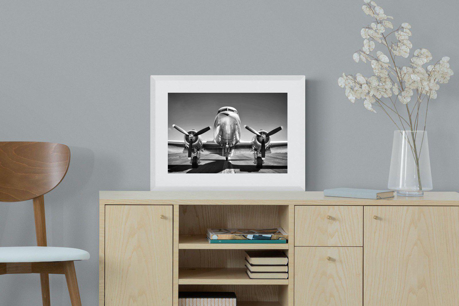 Runway-Wall_Art-60 x 45cm-Framed Print-White-Pixalot