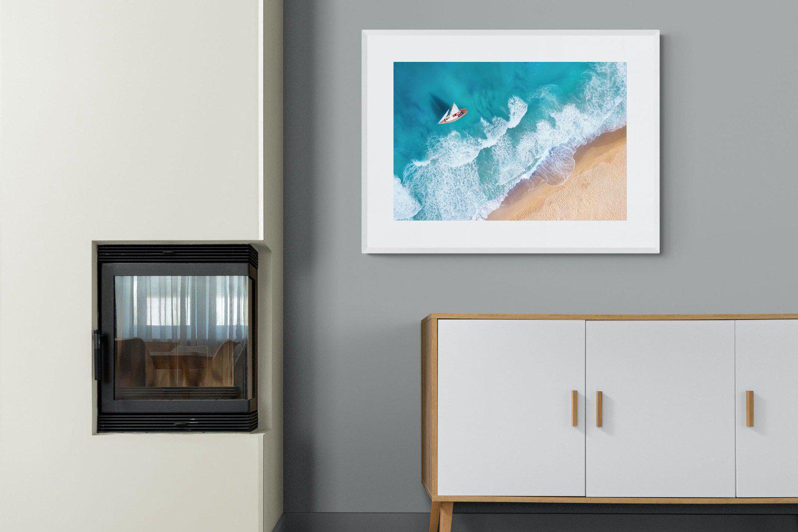 Sail Away-Wall_Art-100 x 75cm-Framed Print-White-Pixalot