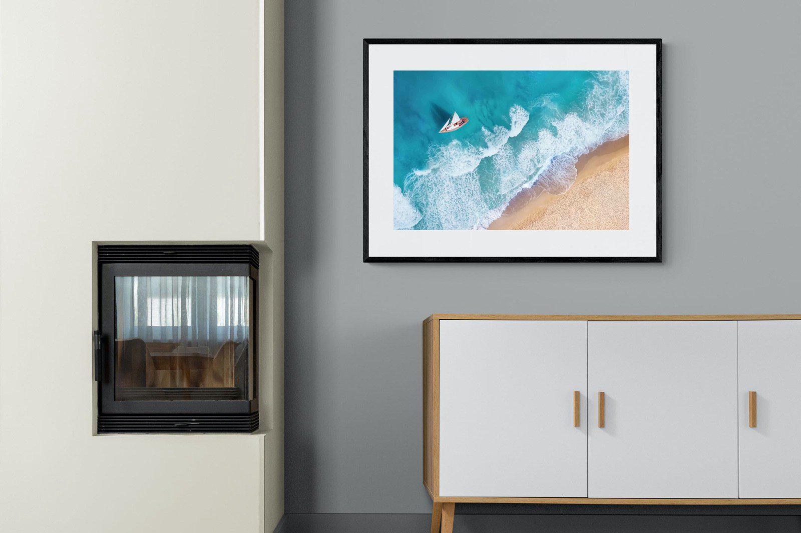 Sail Away-Wall_Art-100 x 75cm-Framed Print-Black-Pixalot