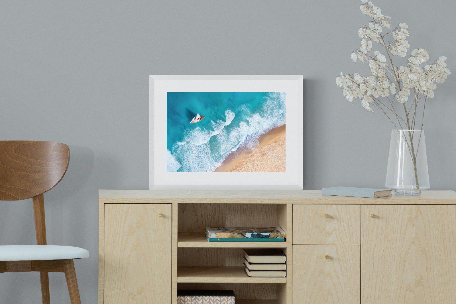 Sail Away-Wall_Art-60 x 45cm-Framed Print-White-Pixalot
