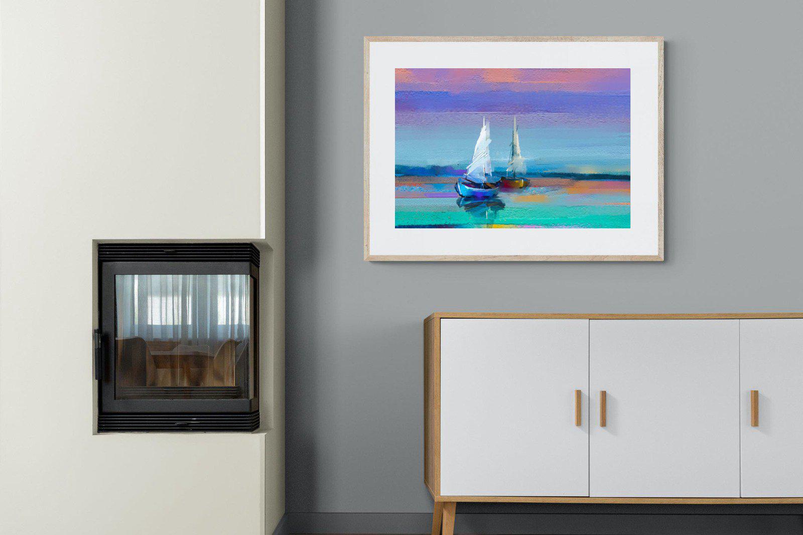 Sails-Wall_Art-100 x 75cm-Framed Print-Wood-Pixalot