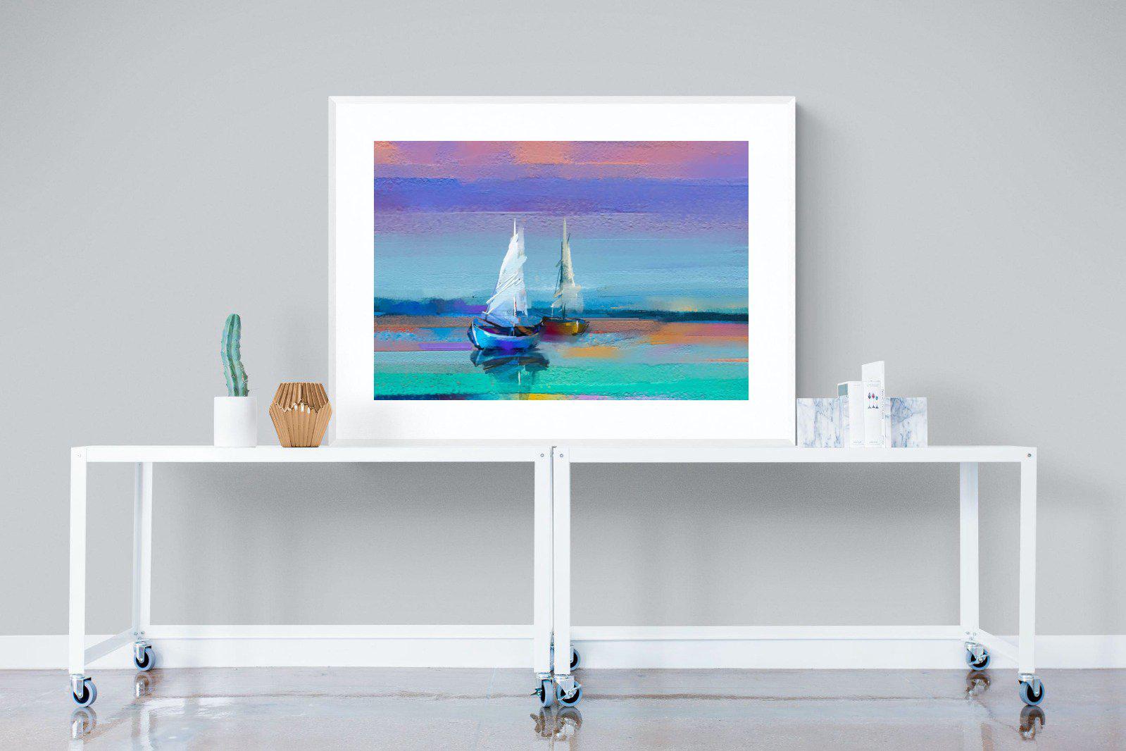 Sails-Wall_Art-120 x 90cm-Framed Print-White-Pixalot
