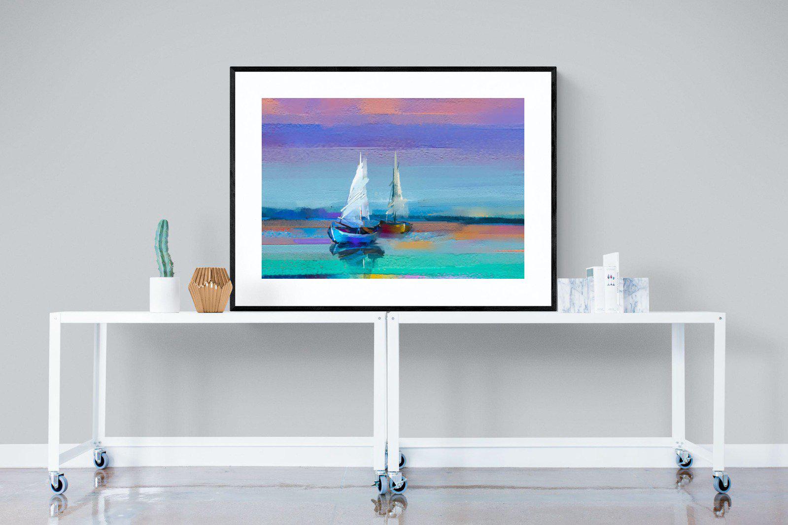 Sails-Wall_Art-120 x 90cm-Framed Print-Black-Pixalot