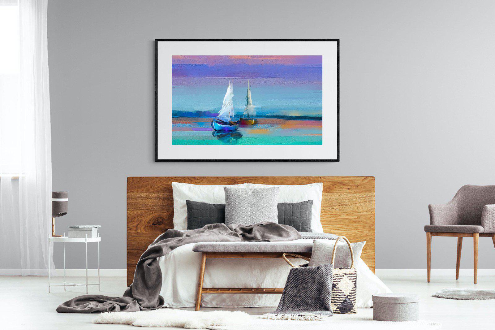 Sails-Wall_Art-150 x 100cm-Framed Print-Black-Pixalot