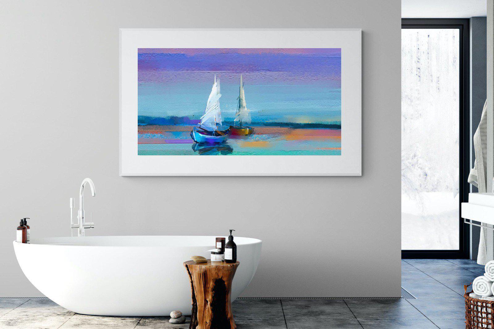Sails-Wall_Art-180 x 110cm-Framed Print-White-Pixalot