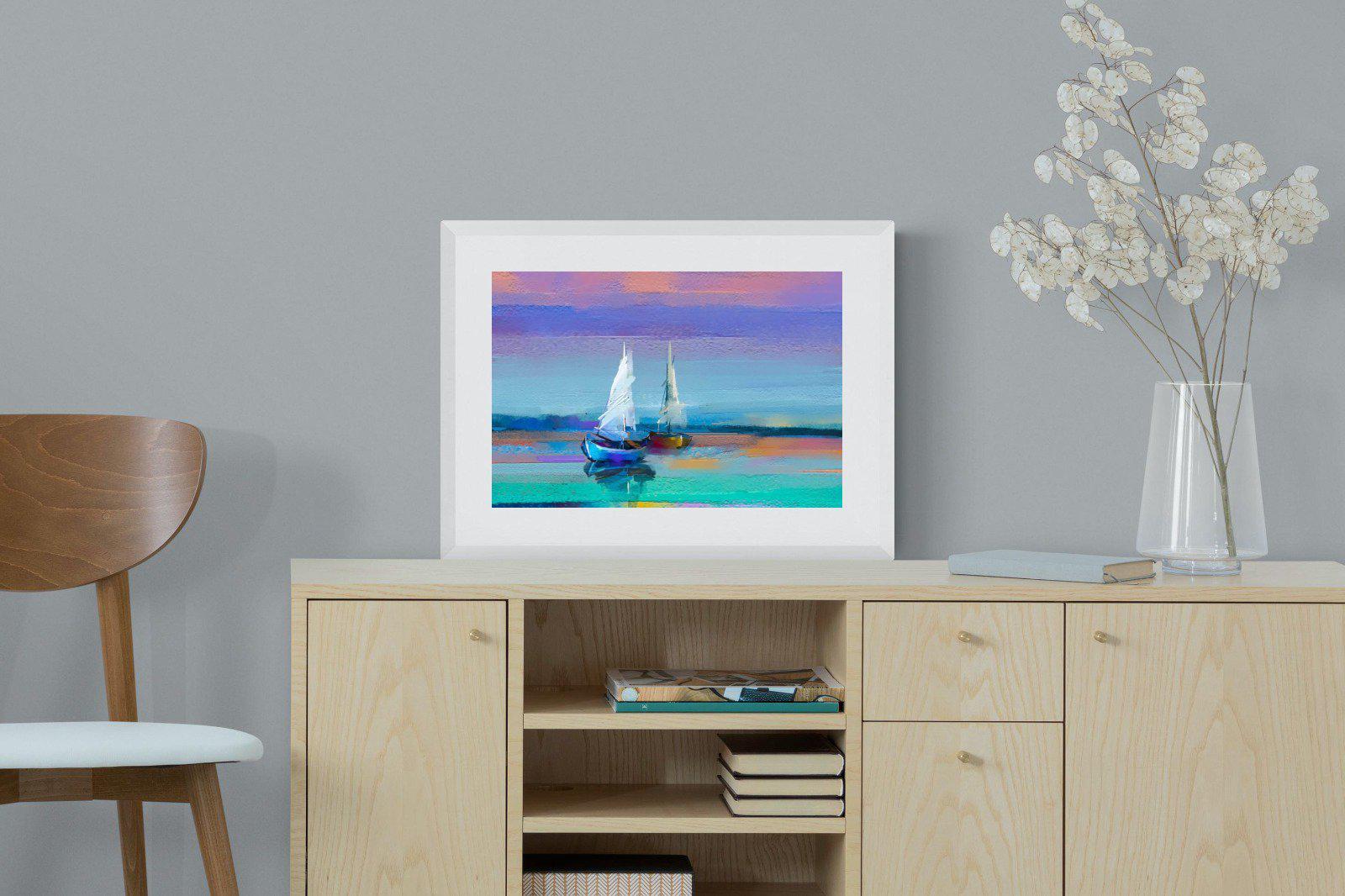 Sails-Wall_Art-60 x 45cm-Framed Print-White-Pixalot