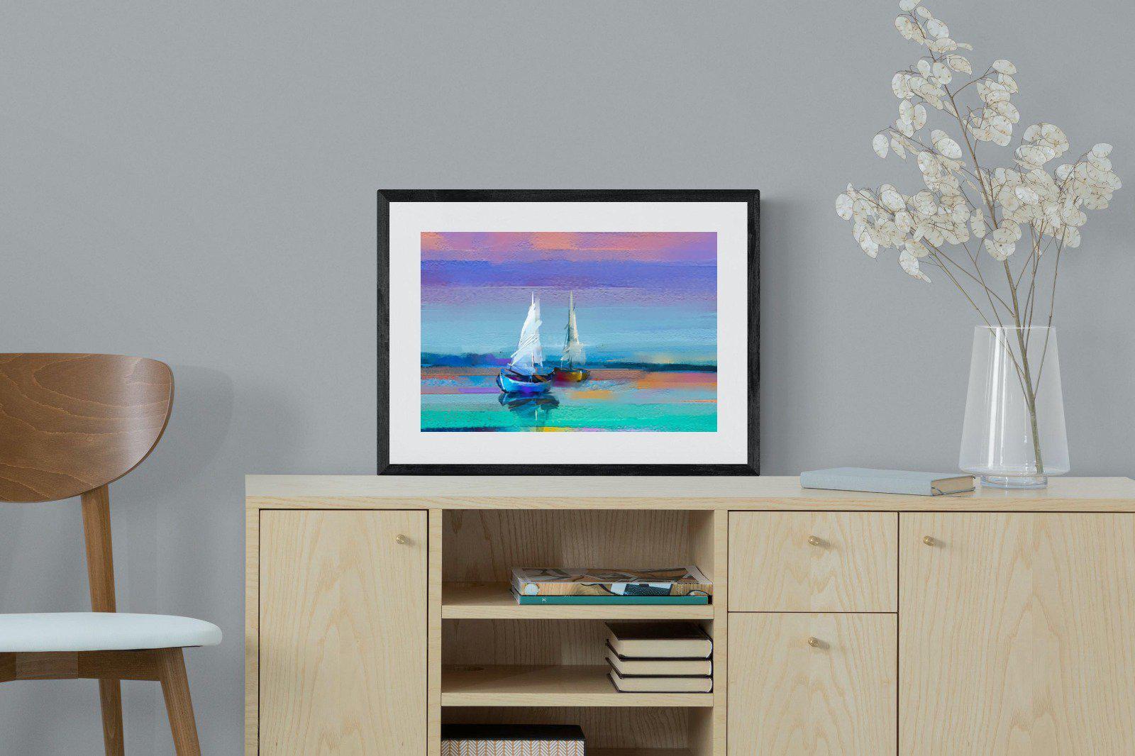Sails-Wall_Art-60 x 45cm-Framed Print-Black-Pixalot
